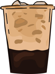Coffee illustration on transparent background.
