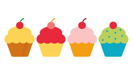 Delicious Cupcake Illustration - Isolated Transparent Background