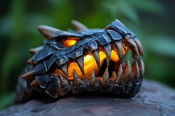 Dragon claws, razor-sharp, tearing through stone showcase the immense strength and ferocity of this legendary beast
