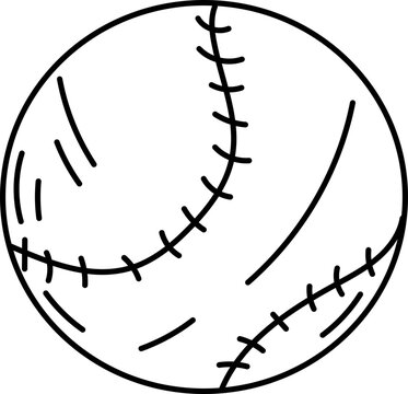 recommend clip art: Hand drawn baseball ball illustration on transparent background.
                    