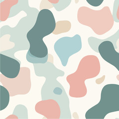 Vector seamless pattern of abstract organic shapes