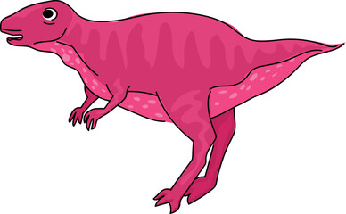 Cartoon metriacanthosaurus illustration on transparent background.
