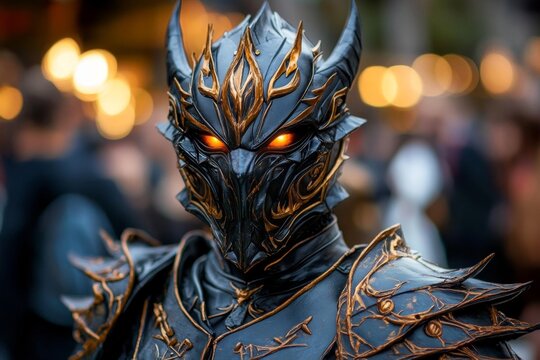 Dragon slayer, brave and determined, legendary warrior stands ready to face the beast in a battle of wills