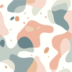 Vector seamless pattern of abstract organic shapes