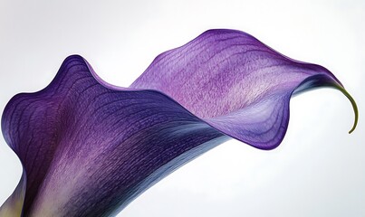 Close-up of a Single Purple Calla Lily Petal