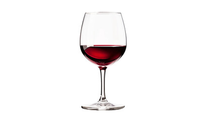 isolated transparent red wine in glass