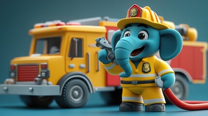 Fototapeta premium Cheerful Cartoon Cheerleader, a vibrant 3D figure exuding joy, adorned in colorful attire, ready to inspire and energize any crowd.