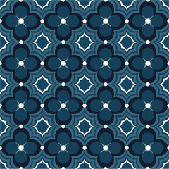 Blue and white flower pattern design