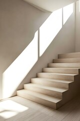 Modern Interior Design with Sunlight on Staircase