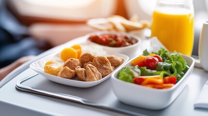 Savory Skies: A Wholesome Airplane Meal