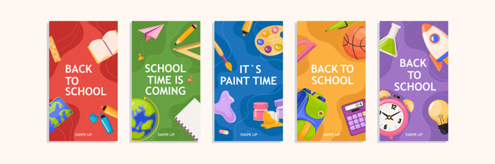 A collection banner templates Back to School