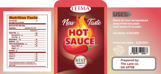 BBQ sauce label design sauce label design Mexican food packaging barbecue spicy sauce	