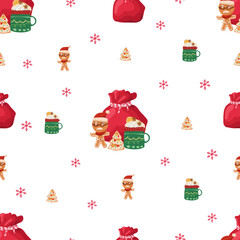 Present seamless pattern background.

