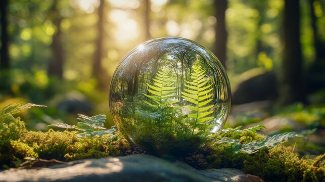Nature Reflection in Glass Orb