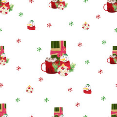 Christmas gift seamless pattern background.
