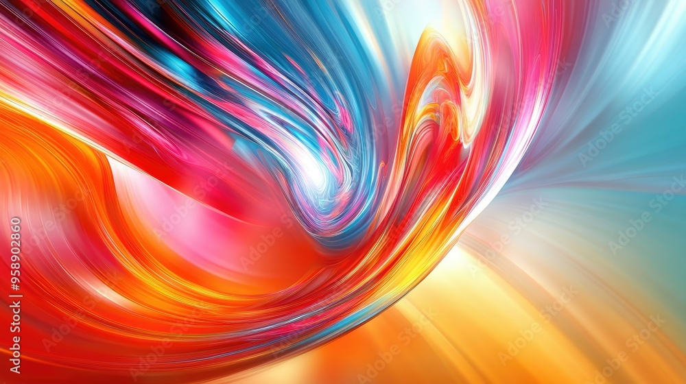 Poster abstract background with colorful, moving patterns and dynamic effects, offering a striking template
