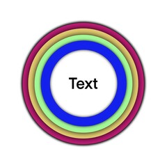 Circle frame with color round.