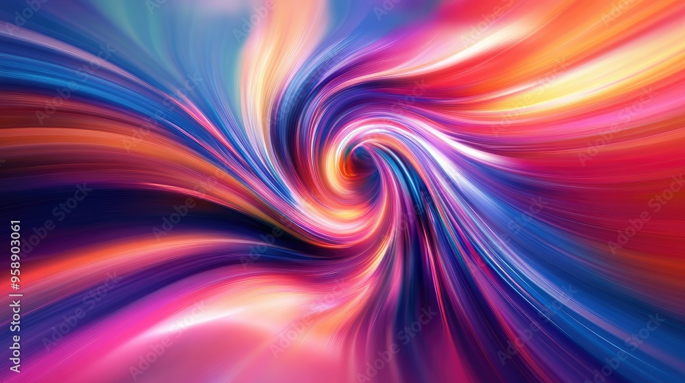 Poster abstract background with colorful, moving patterns and dynamic effects, offering a striking template