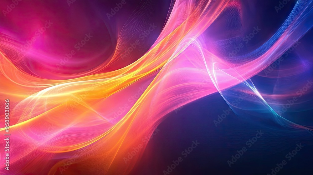 Poster abstract background with colorful, moving patterns and dynamic effects, offering a striking template