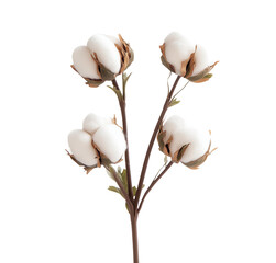 Cotton flower isolated.