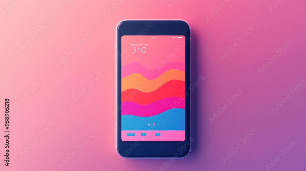 Aufkleber minimalist ui design: clean interface with flat icons and soft gradients, ideal for modern digital p