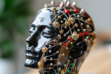 Fototapeta premium Acupressure, lymphatic drainage, detox points enhances the bodyâ€™s ability to eliminate waste and support immune function