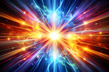 Vibrant Glowing Abstract Circles: Workflow Automation & Process Efficiency in Operational Management - Stock Photo Concept