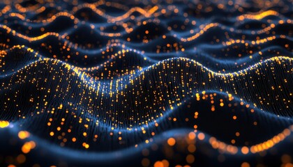 Quantum Computing Concept with Luminous Data Streams and Glowing AI Algorithms