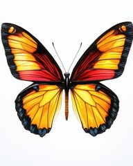 Fototapeta premium Wings of a butterfly in close-up, showcasing vibrant colors and patterns