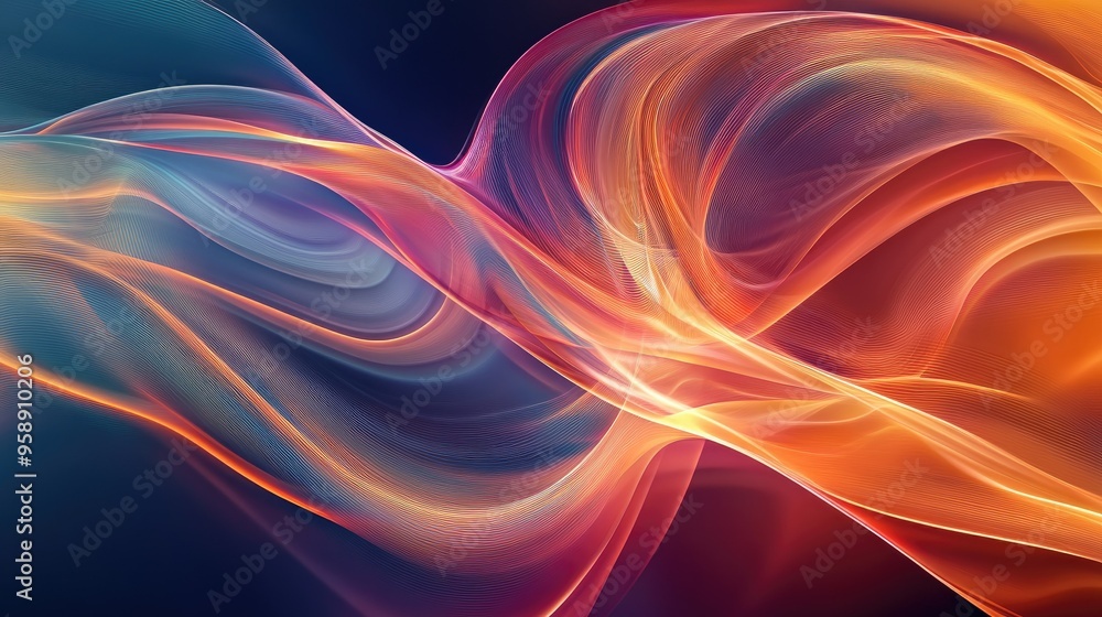 Poster abstract modern wave background with energetic lines and smooth transitions, offering a sophisticate