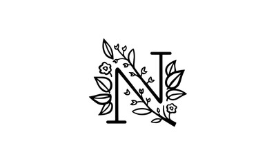 Creative N Letter Logo Design Fully Vectorized Editable.