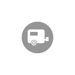 Camping trailer icon. Camping trailer icon illustration.