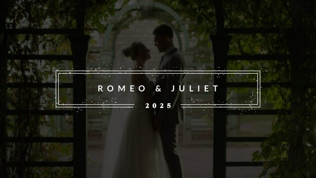 Modern Wedding Husband & Wife Intro Title With Date