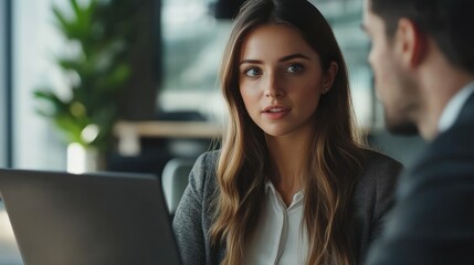 Focused Businesswoman in Meeting