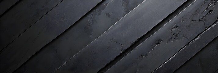 Abstract background of diagonal stripes in Dark black stone 