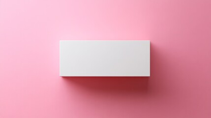 White box on pink background
