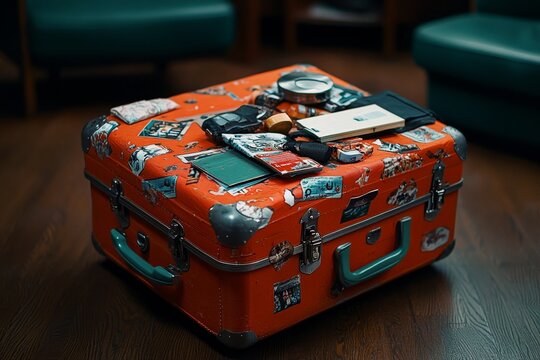 Open suitcase, scattered items, unexpected delay tell the story of a trip that didn't go as planned