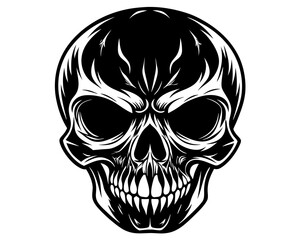 The skull icon.,human skull silhouette vector illustration