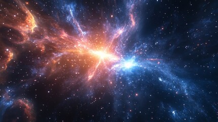 Fototapeta premium Stellar Explosion in Deep Space