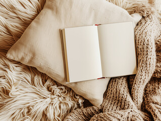 Blank open book