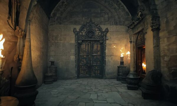 Corridor of a old castle  Video