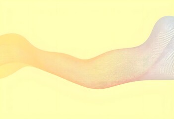 Abstract blue and yellow wavy shapes on a bright yellow background