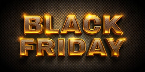 black Friday 3d editable text effect beautiful texture with background Generated  AI