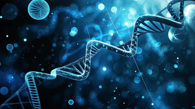 Exploring the intricate structure of DNA with vivid visuals showcasing molecular details and dynamic interactions in a scientific lab environment