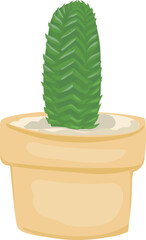 Tropical plant cartoon doodle illustration on transparent background.
