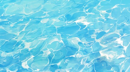Fototapeta premium Serene Blue Ripples: Artistic Illustration of Water Surface with Light Reflections