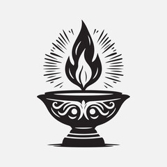 Detailed Mandela Vector Silhouette Artwork