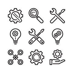 Minimalist Icon Design Collection for Digital Interfaces