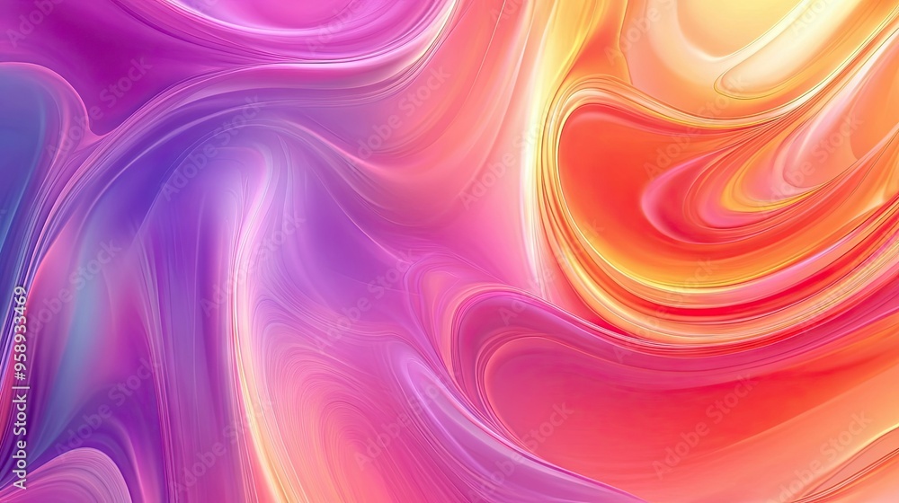 Poster dynamic abstract background with vibrant, swirling colors and fluid motion, ideal for creating eye-c