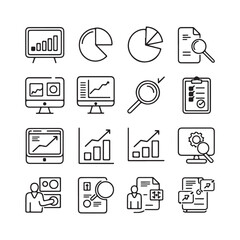 Minimalist Icon Design Collection for Digital Interfaces
